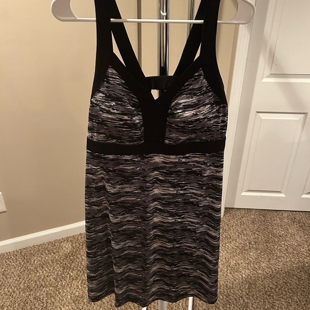 Black and Gray Striped Dress